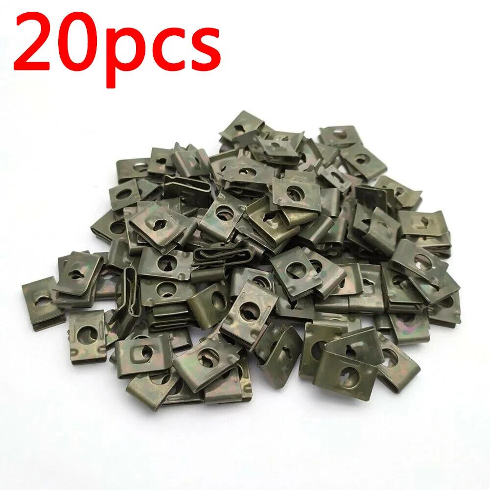 U Type Car Screw Fasteners Clips Anti-rust Protection Clip Screw Buckle Iron Sheet Fender Bumper Leaf Board Fastener Clip