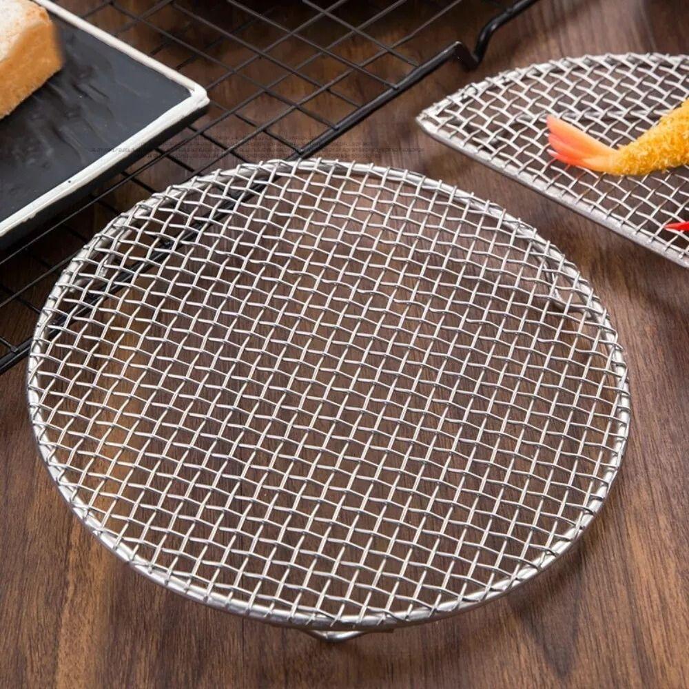 Полукруглая/Круглая сетка для жарки темпуры Прочная сетка для барбекю Новая сетка для сушки