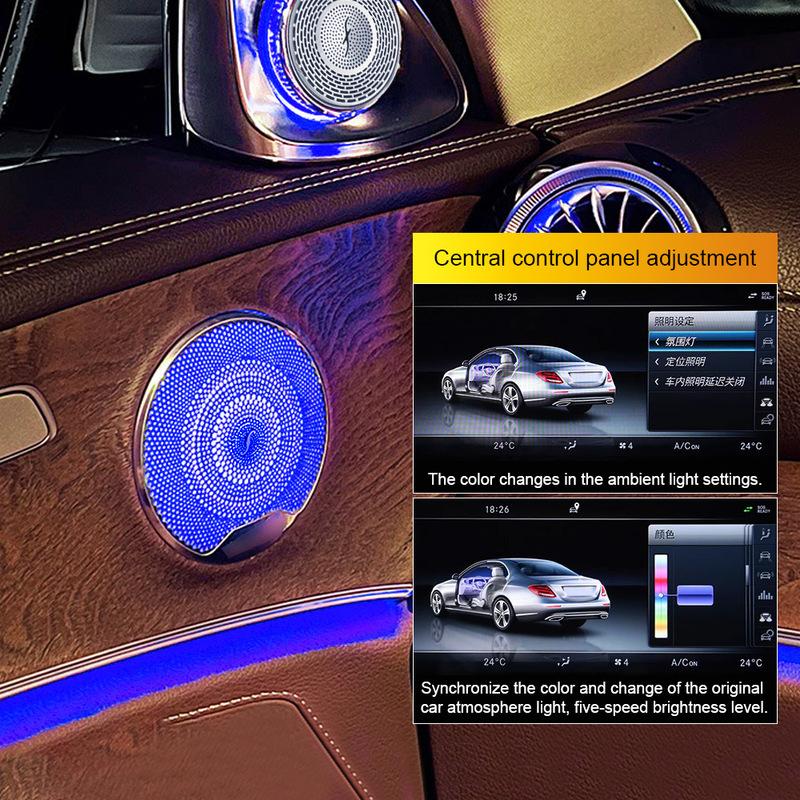 For Mercedes Benz E/C/GLC Class W213 W205 X253 Car Audio Speaker Cover Trim Door Loudspeaker Cover Trim Car interior Accessories