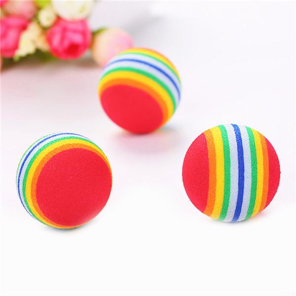 Игровой мячик для животных радужных цветов