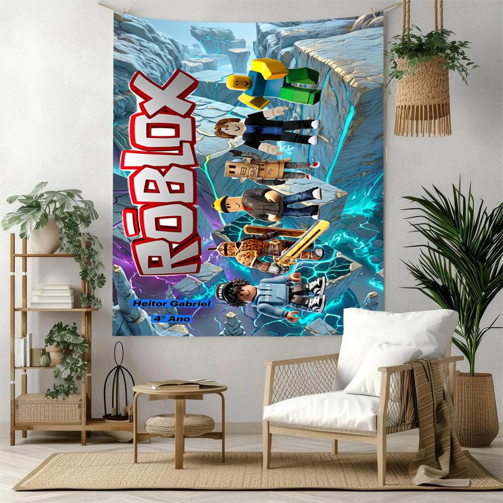 Roblox Wall Decor Tapestry Art For Pet Memorial Birthdaywedding Party Backdrop Family Gift