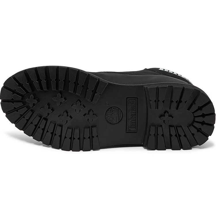 Timberland 6 дюймов повседневные водонепроницаемые ботинки средней высоты для женщин черные A5TYUW