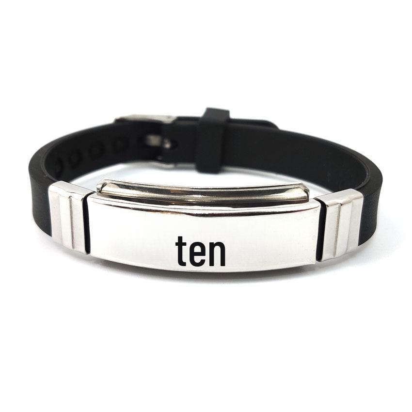 Unisex Korean Fashion Silicone & Stainless Steel Sports Bracelet