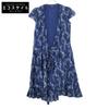 [Domestic Regular] 211713493001 Floral Gauze Wrap Dress/ Dress O blueUsed