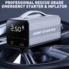 1600A Portable Car Jump Starter Inflatable Pump 12V Car Battery Starter Booster Starting Device for 8.0L Petrol and 4.0L Dies