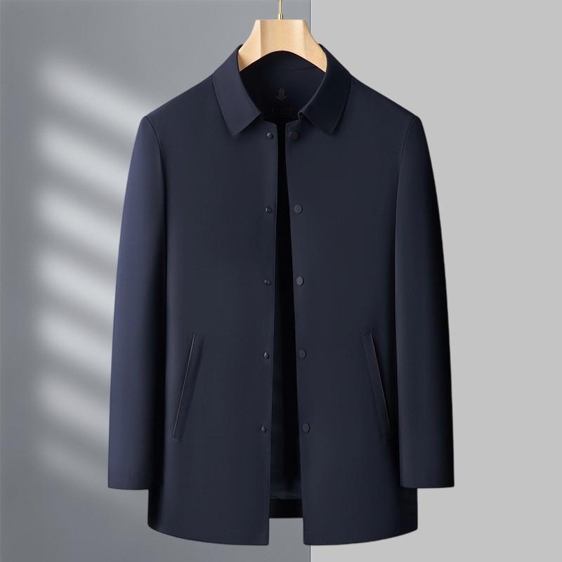 Jacket Men's Spring and Autumn Lapel High-end Coat Business Middle-aged and Elderly Men's Top