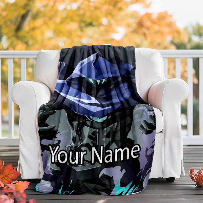 Custom Name Valorant Theme Printed Blanket - Perfect for Couch, Bed, Travel & Outdoor Use | Machine Washable, Cozy & Durable.