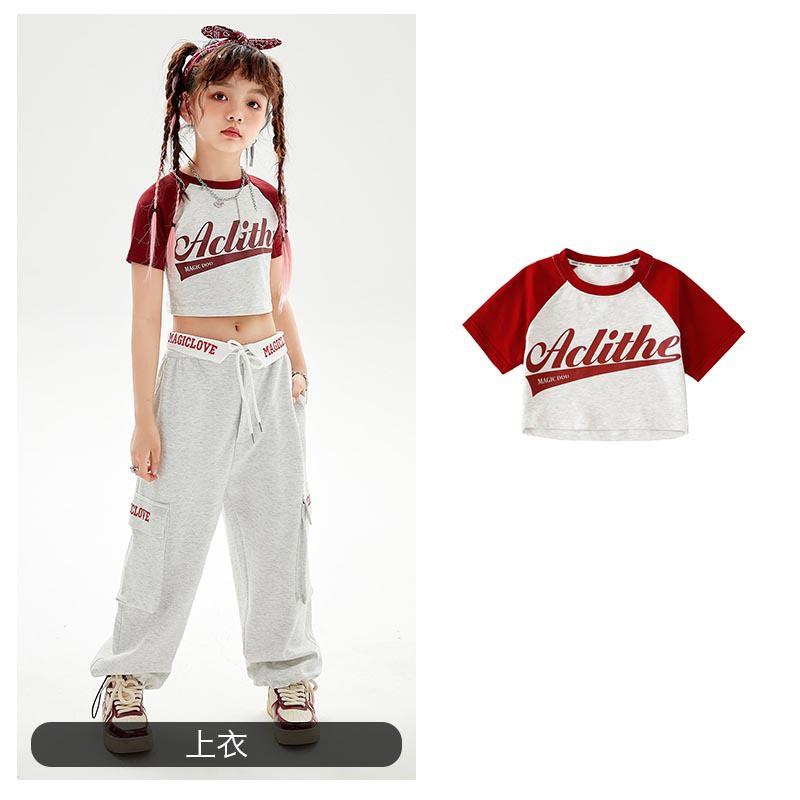 Girls Hip Hop Dance Costume Jazz Performance Outfit Kids Street Practice Wear Trendy Stage Clothes