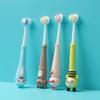 Cartoon Three Sided Creative Toothbrush Baby Infants 3-10 Years Oral Cleaning Small Head Soft Bristled Toothbrushes for Kids