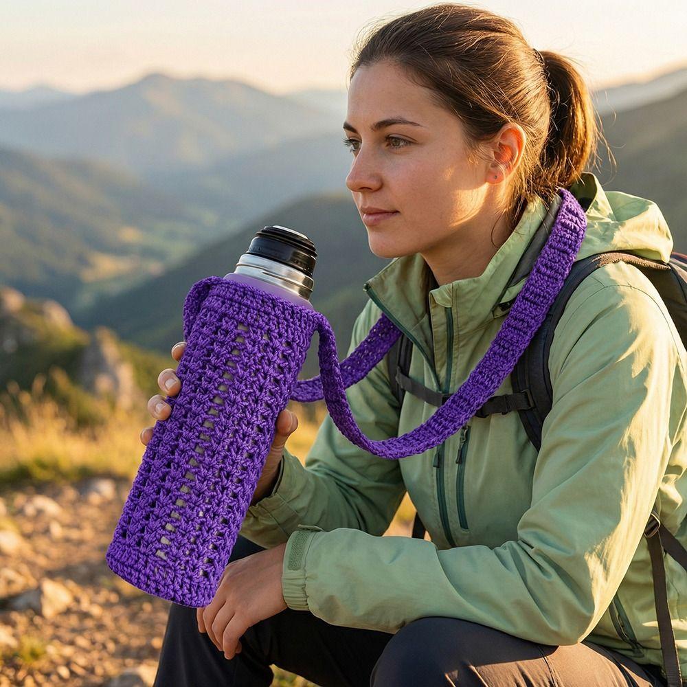 Reusable Water Bottle Carrier Bag Handmade Cup Sleeve Pouch Thermos Cup Sleeve Water Bottles