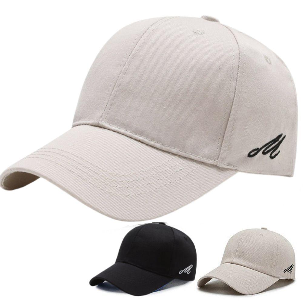 Fashion Embroidered Baseball Cap Cotton Breathable Outdoor Cap Pure Color Unisex Sports Cap Outdoor Activities
