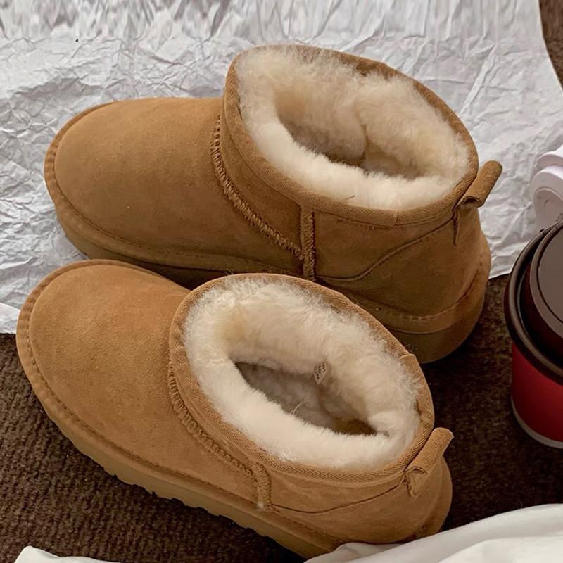 Waterproof Snow Boots Female Winter Padded Thickening Non-slip Large Size Cotton Shoes