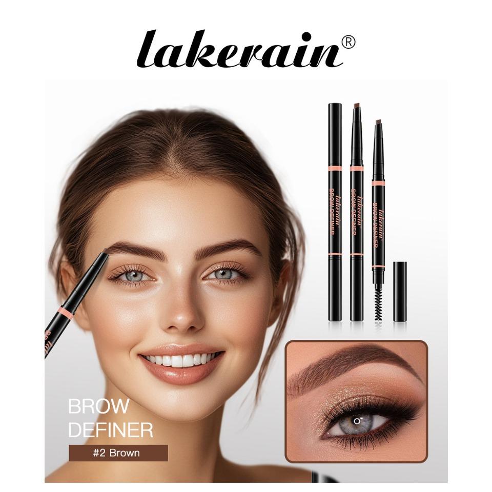 Lakerain  Waterproof and Sweat-proof Eyebrow Pencil, Rotating Eyebrow Pencil, Non-faint and Non-fading Wild Eyebrow Pencil