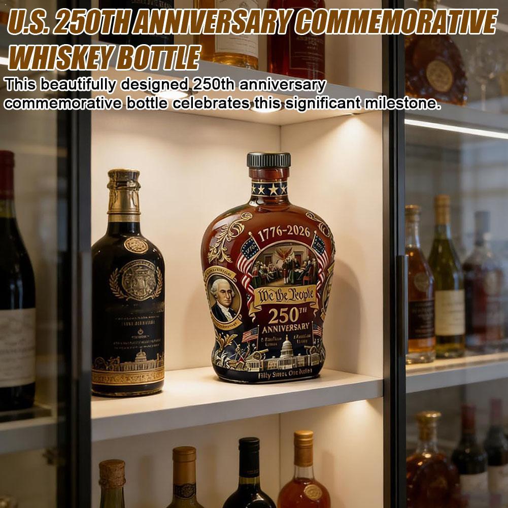 U.S. 250th Anniversary Commemorative Whiskey Bottle 250th Anniversarys Personal Reserve Father's Day Patriotic Gift