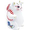 Cute goods New Maneki Neko piggy bank 9 x 12 cm Japanese goods Japan gift concierge cat goods white made in Japan "Kabuki cat" approx. san4578-1
