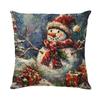 Рождественская наволочка Полиэстер Печатная Новая Офисная Диванная Подушка Украшение Домашняя Наволочка