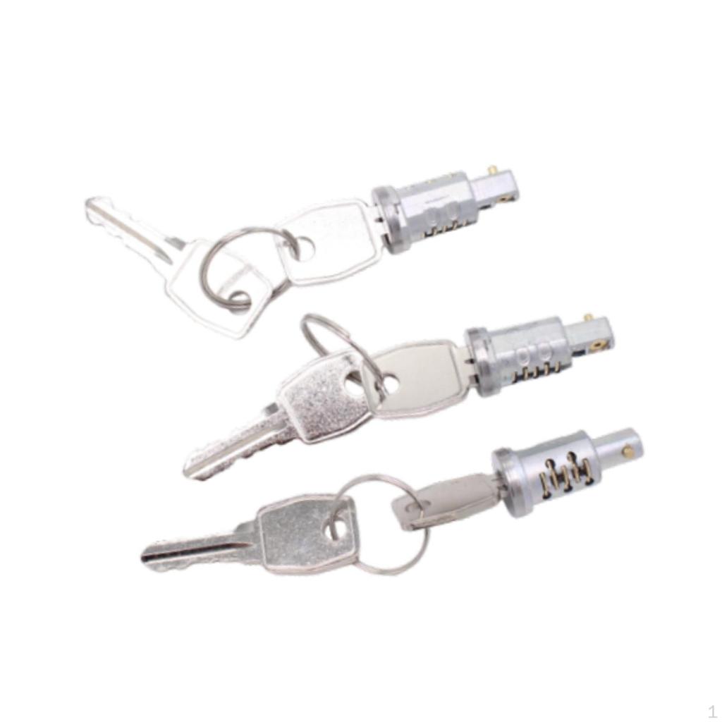 Door Lock Barrel Set Accessory Mtc6504 with Keys for Small Key Type Easy Installation Repair Parts