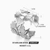 LATS Multiple Styles Stainless Steel Geometric Texture Wide Rings for Women Men Irregular Gold Wedding Ring Punk Jewelry