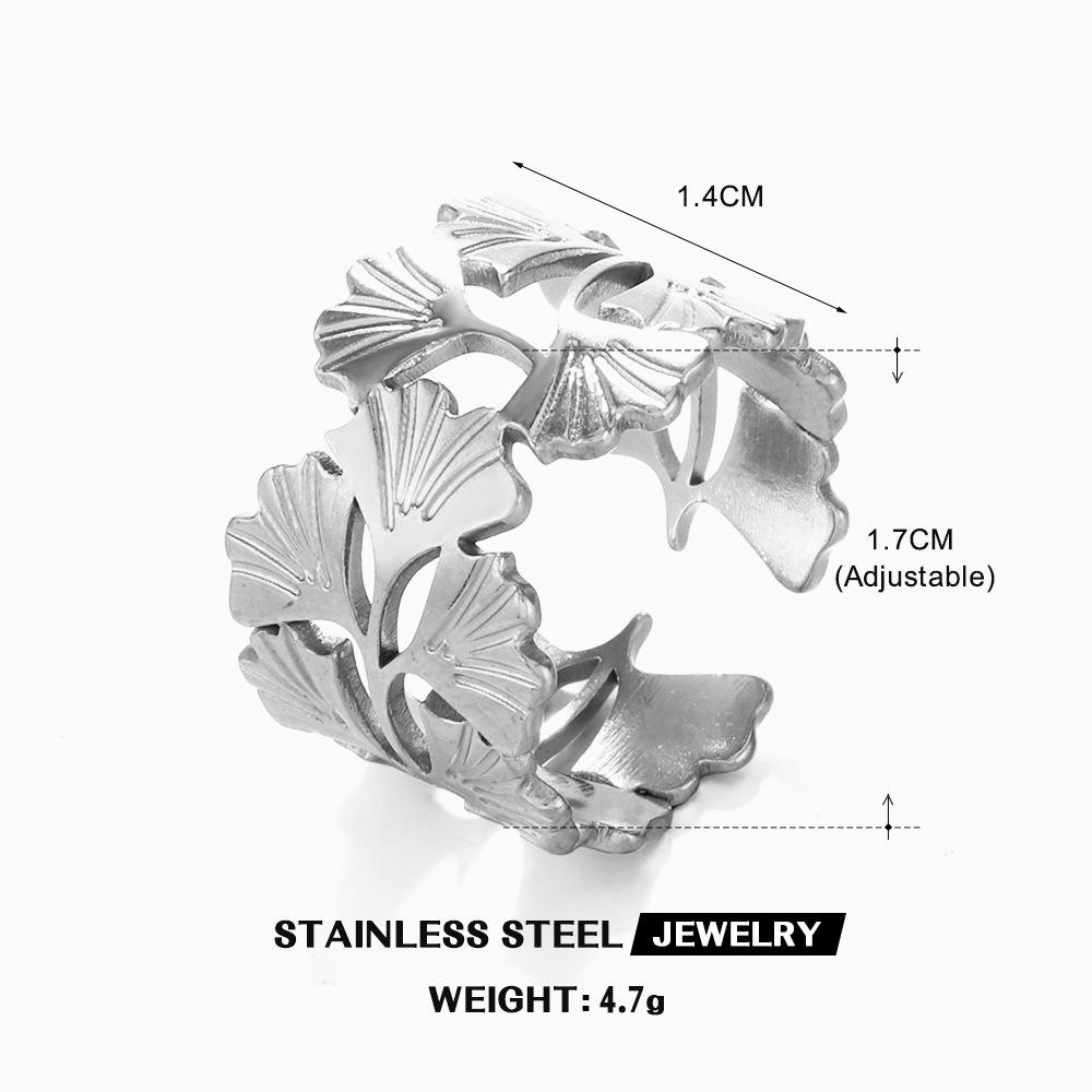 LATS Multiple Styles Stainless Steel Geometric Texture Wide Rings for Women Men Irregular Gold Wedding Ring Punk Jewelry