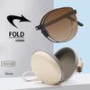 Non-polarized Foldable Sunglasses Women Men Luxury Brand Fold Sunglasses Ins Fashion Sunglasses Portable Driving Shades Cycling Sunglasses
