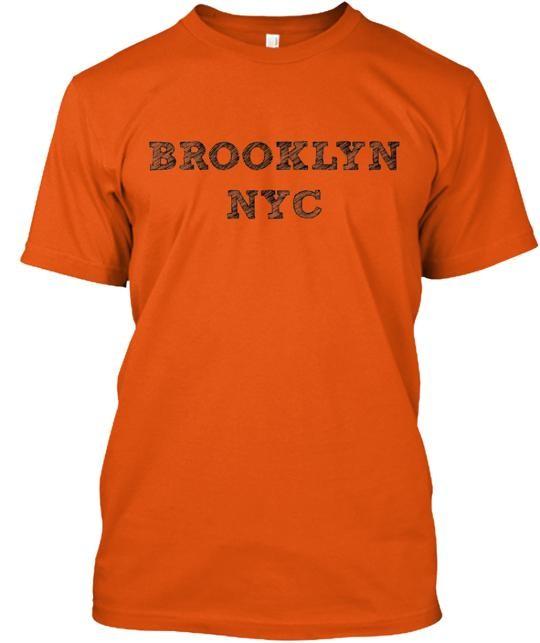 Базовая футболка Brooklyn Nyc Сделано в США Размеры от S до 5XL Унисекс футболка