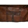New Men's Brown Vintage Genuine Leather Goat Travel Luggage Duffle Gym Bags