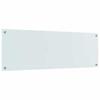 Kitchen Splashback 2 pcs White 120 x 40 cm Tempered Glass