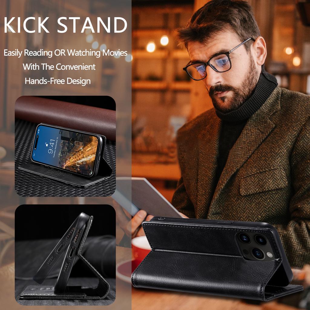 Откидной чехол-кошелек с защитой от кражи, магнитный кожаный чехол для iPhone 15, 14, 13, 12, 11 Pro Max XS MAX 8P 7P/Samsung S23 S22 S21 Ultra Plus A14 A54 A13 A53