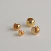 modernlike 14k GF silver ball one-touch earrings