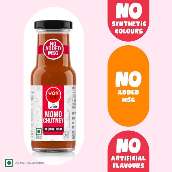 VEEBA Wok Tok Momo Sauce (225Gram)|No Msg|No Added Colors & Artificial Flavors|Trans Fat-Free|100% Veg