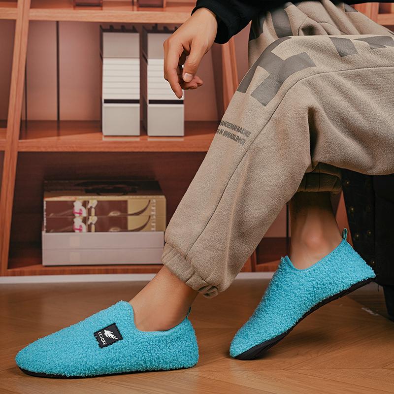 Теплая хлопковая мужская обувь, зимние легкие тапочки без застежек, женские плюшевые домашние тапочки из хлопка, унисекс, зимняя обувь для дома