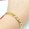 9mm 18K Gold Gp Gold Bracelet Chain Couple Parents Girlfriend Gold Chain Chain Strap Chain Bracelet Unisex Fashion
