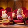 Sylvanian Families Baby Theater Margaret Rabbit Calico Movie Popcorn Set, Red, & Cat, Theater,