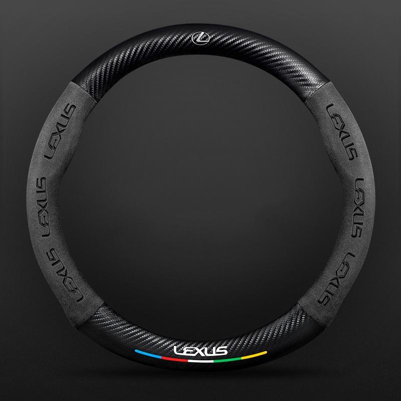 3D logo Carbon Fiber leather Car Steering Wheel Covers For Lexus CT200h ES250 ES300h NX300h RX350 IS250 IS200 GS300 ES200DW6