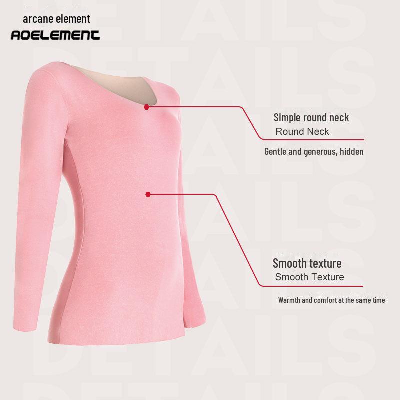 Women's Seamless Thermal Underwear Set - Plus Velvet, Thick Tops & Slim Autumn/Winter Pants