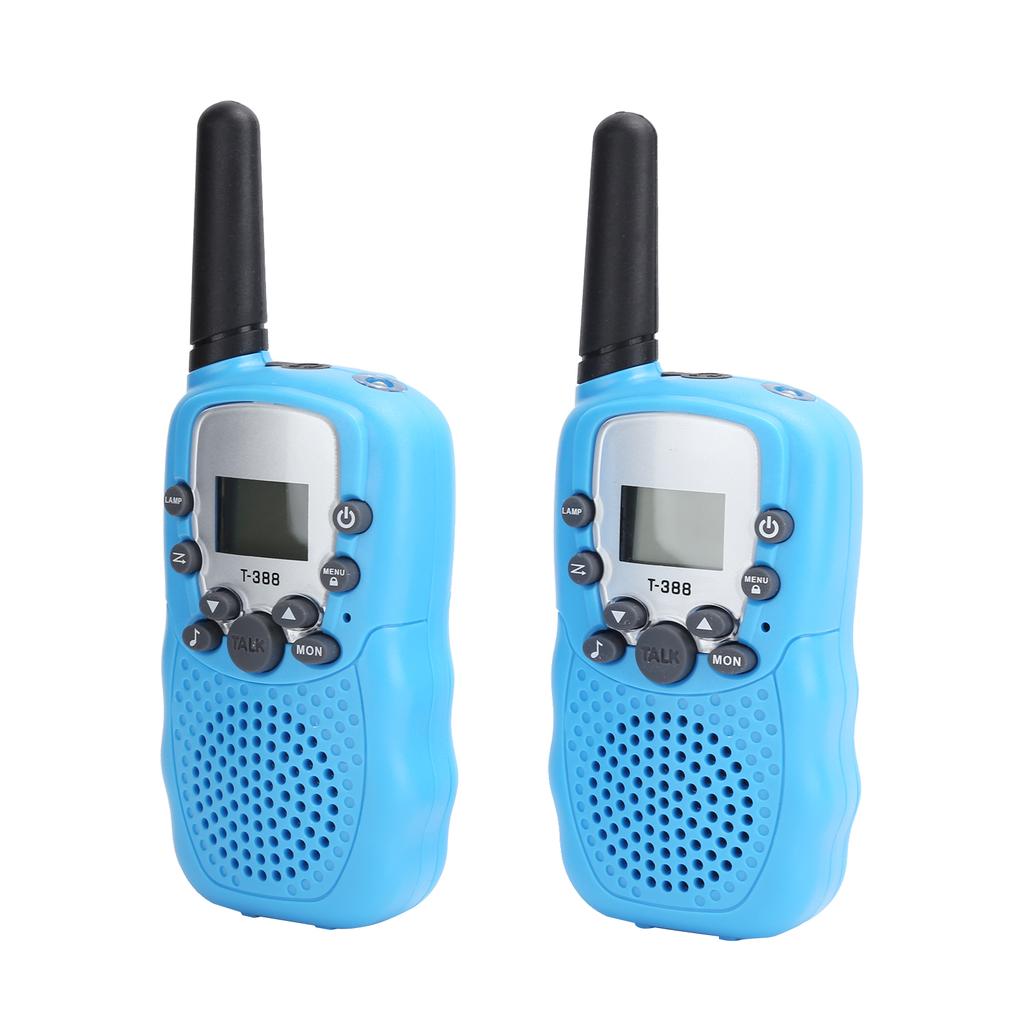 T388 Мини Ручной Приемопередатчик ЖК-Экран Двусторонние Радиостанции с Подсветкой Детские Игрушки Для Уличного Отдыха(синий )