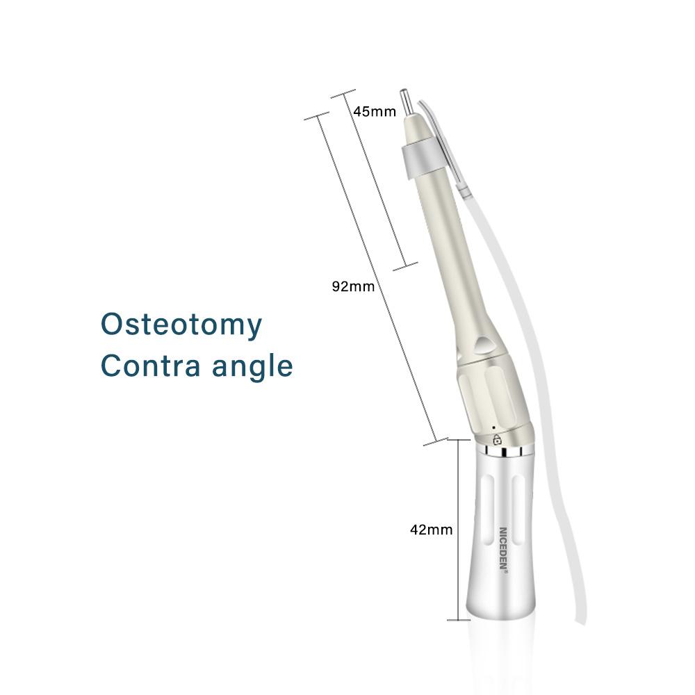 Niceden Dental Osteotomy Handpiece Surgical Contra Angle Handpiece Low Speed Osteotomy Handpiece for Dental Orthopedics Dentist Tool