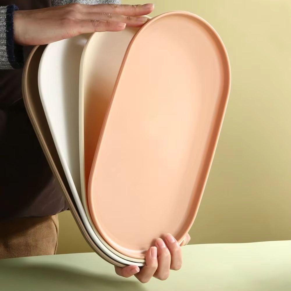 1Pcs Stackable Dessert Tray Smooth Edge Food Serving Tray New Fruit Plate for Home Kitchen