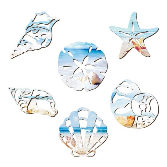 Морское украшение стены Деревянная доска Подвесное Прибрежная ракушка Уникальное средиземноморское настенное искусство Морской пляжный декор для дома Спальни Гостиной