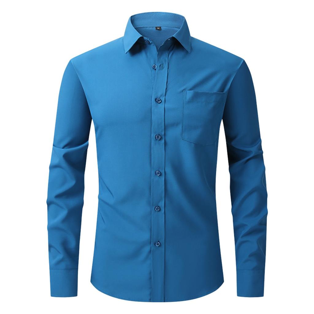 Four Side Stretch Shirt Men's Business Casual Long Sleeve Shirt