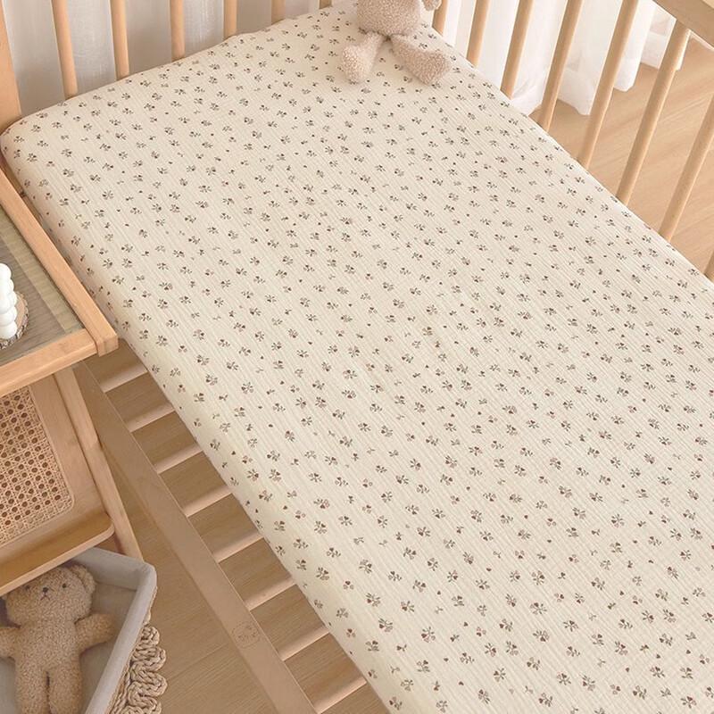 UKKNZZ Baby Gauze Fitted Sheet Crib Mattress Protector