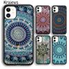 Чехол для телефона Krajews Mandala Sun Flower в стиле ретро с цветочным принтом для iPhone 14 5 SE 6s 7 8 plus X XR XS 11 12 13 pro max Samsung S21 S22 ultra