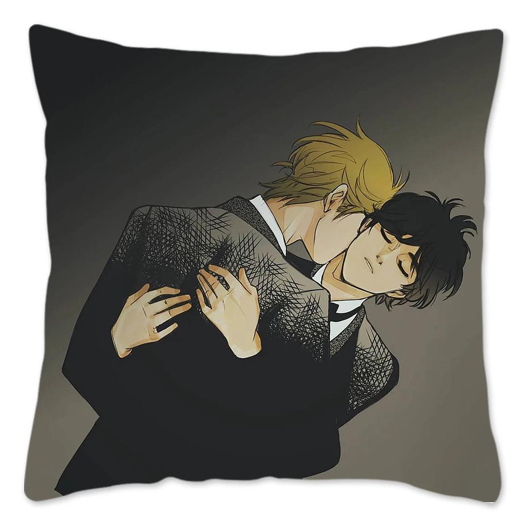 Наволочка для подушки в стиле аниме «Банановая рыба» для дивана, наволочка для украшения дома, наволочка из полиэстера, японская манга, дом для подушки