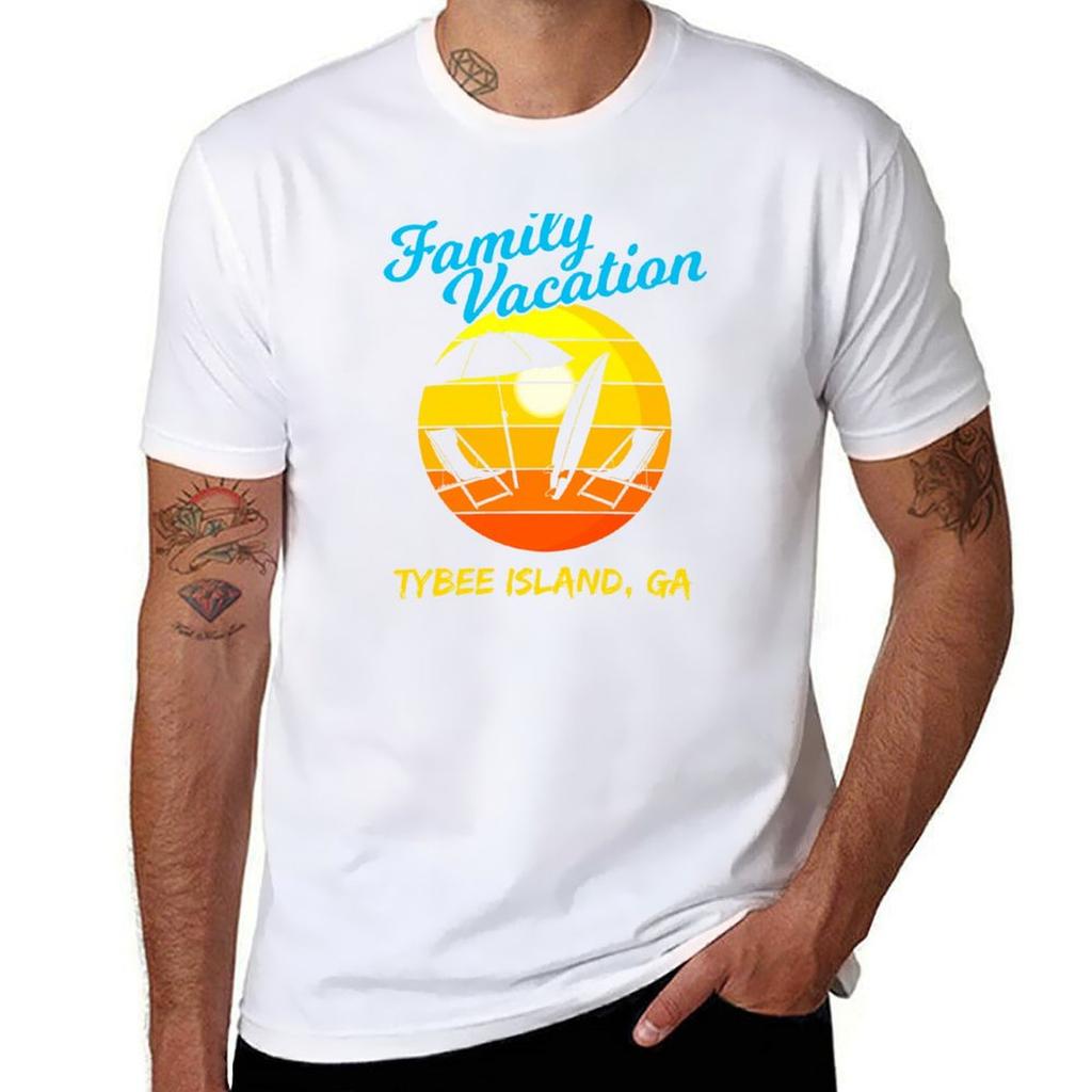 Georgia Beach Family Vacation Tybee Island Graphic Tshirt Cotton T Shirts High Quality Unisex T Shirt Heavy Cotton Tshirt