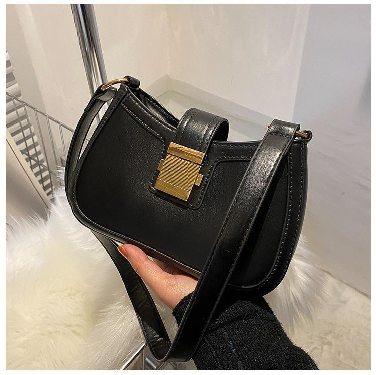 Осень и зима ретро маленькая сумка 2025 новая простая женская сумка повседневная сумка-мессенджер текстурная на плечо подмышку квадратная сумка