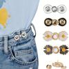 4 Sets Pant Waist Tightener, Adjustable Jean Buttons Pins, Daisy Flower Instant Pants Button Tightener.