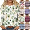 Women's Fashion Casual Round Neck Long Sleeve Printed T-Shirt Top