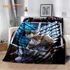 2025 Attack On Titan Eren Anime Cartoon Soft Blankets,Throw Blanket Comfortable Blanket for Picnic Beds Sofa Home Kids Gifts