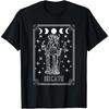 Novelty Triple Moon Goddess Hecate Tarot Card Unisex T Shirt Cotton Tee Unisex Oversized Loose Summer ONeck Casual Streetwear Top