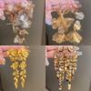 Tassel Long Earrings Butterfly Flower Tassel Earrings Niche Personality Earrings Fashionable Exaggerated Earrings